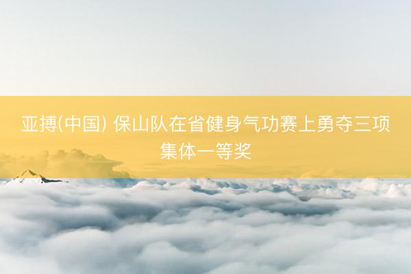 亚搏(中国) 保山队在省健身气功赛上勇夺三项集体一等奖